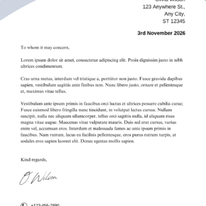 Elegant Professional Cover Letter
